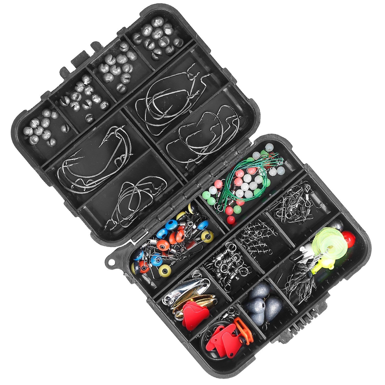 188Pcs Fishing Accessory Kit Portable Fishing Set Including Jig Hooks Sinker Weights Spoon Lure Removable Split Shot With Tackle Box For Fathers Day Gift - Image 6