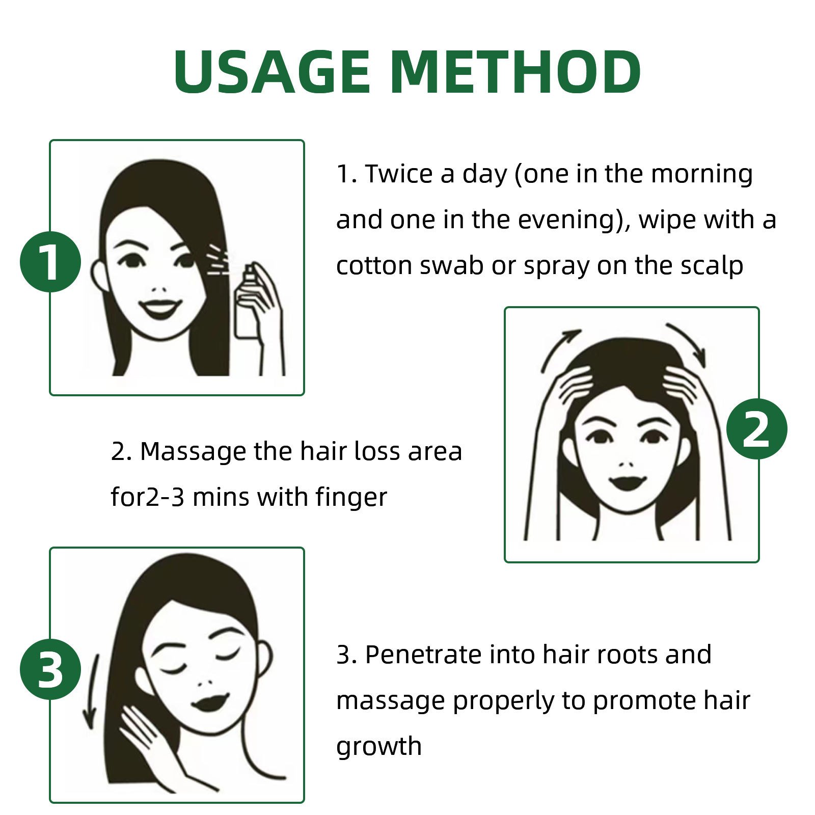 OUHOE Ginseng Hair Growth Lotion Ginseng Moisturizing Hair Care Hair Growth Spray - Image 4