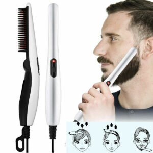 Negative Ion Hair Straightener Styling Comb Hot Comb Press Beard Brush For Men Must Provide A Hazardous Materials Shipping Label For Self-pickup Order Ship By USPS