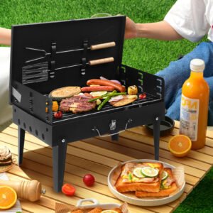 Black Portable Square Carbon Oven