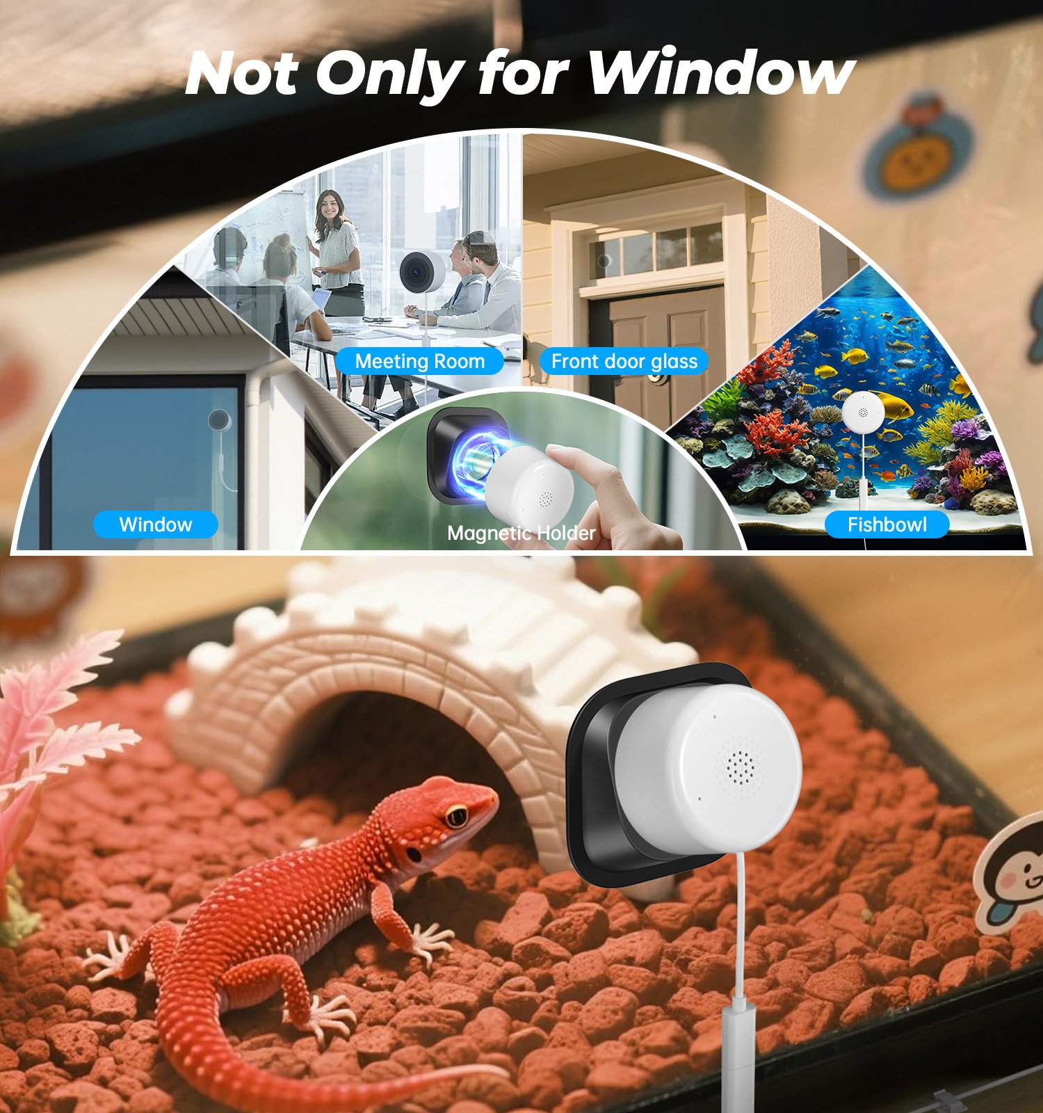 3MP Window Camera With Bracket WiFi Indoor Home Security Motion Detection Two-Way Audio Camera - Image 5