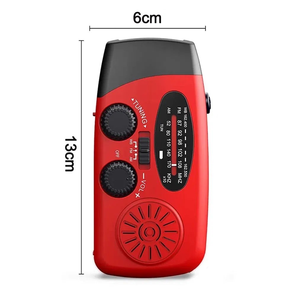Emergency Radio Crank Solar Hand Weather Power Bank Charger Light - Image 5