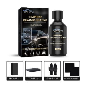 Graphene Ceramic Coating For Cars, 70ml Car Paint Repair Coating Kit With Complete Accessories, Restore Gloss & Anti Scratch Hydrophobic Paint Protection