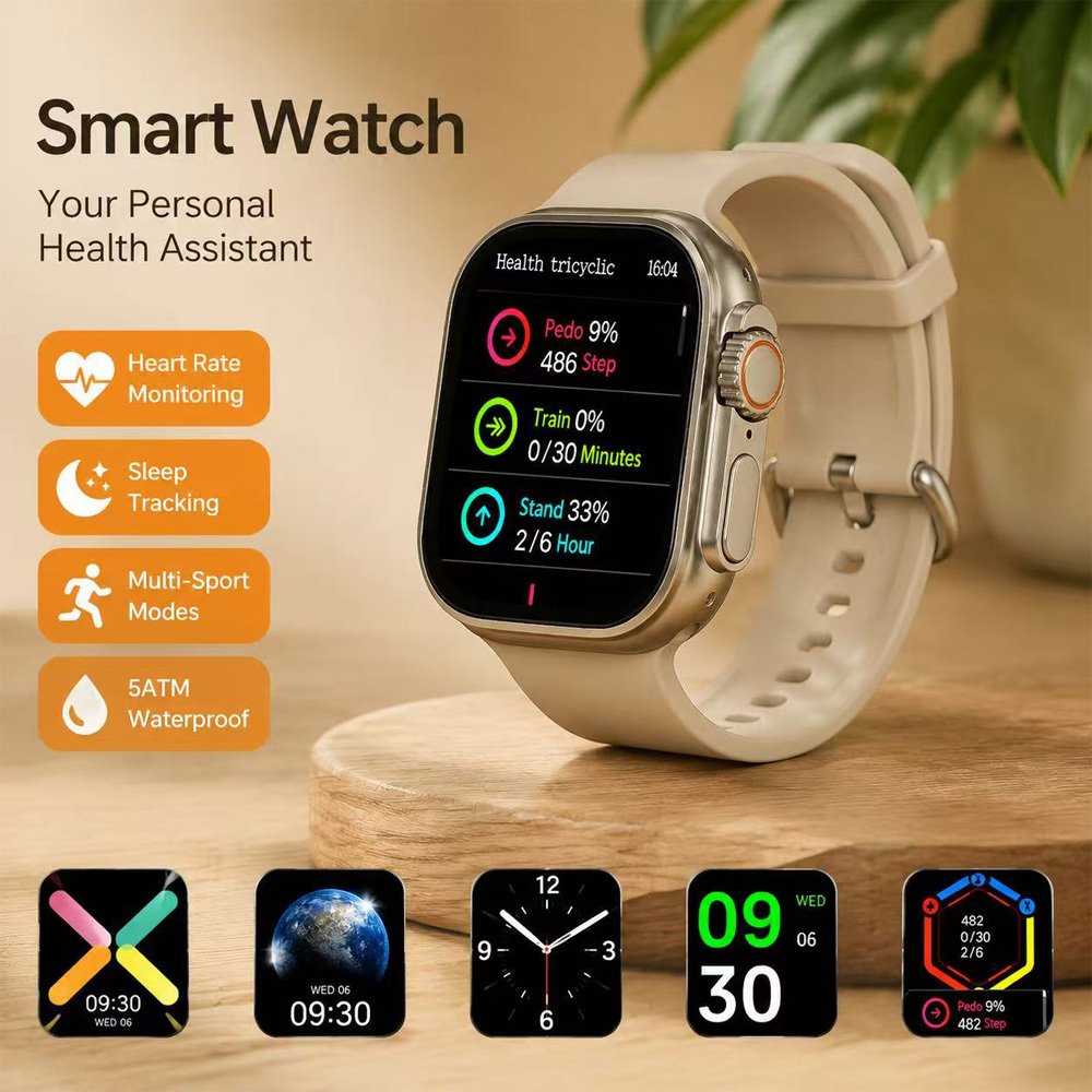 Ten-in-One Smart Watch Set With Wireless Earbuds, Multiple Watch Bands, Magnetic Charger & Protective Case, All-in-One Fitness Smartwatch Gift Box For Men Women - Image 3