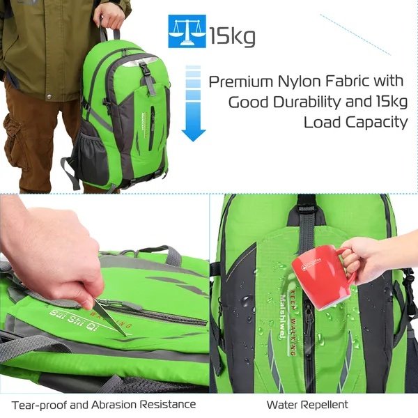 36L Outdoor Backpack Waterproof Daypack Travel Knapsack For Hiking Camping Picnic Travel School Spring Summer - Image 5