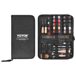 Leather Working Tools Kit, 38 PCS Leather Craft Tools With Portable Canvas Storage Bag, Engraving Punching Sewing Stamping Cutting Tools, Ideal For Beginners DIY Enthusiasts And Professionals