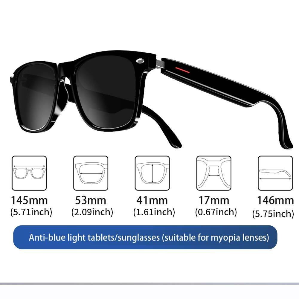 SENBONO E13 Smart Glasses Outdoor Smart Sport Hands-Free Call Music Headphone Anti-Blue Eyeglasses Wireless BT Voice Sunglasses - Image 2