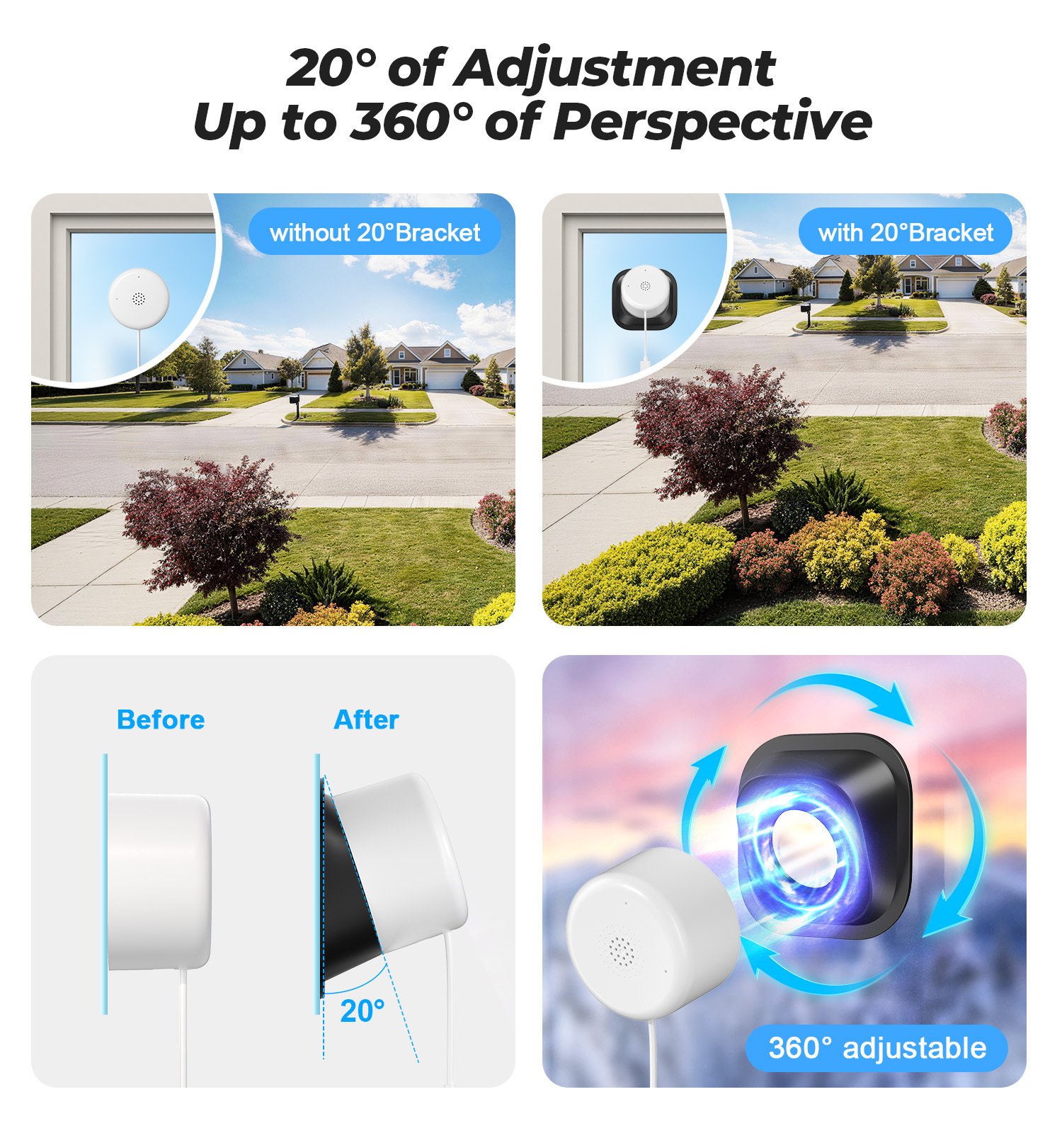 3MP Window Camera With Bracket WiFi Indoor Home Security Motion Detection Two-Way Audio Camera - Image 4