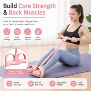 6-Tube Pedal Puller Resistance Rope, Foot Pedal Resistance Band, Yoga Elastic Exercise Bands, Stretching Slimming Training, Strength Exercise, Resistance Workout, Elast Compreh
