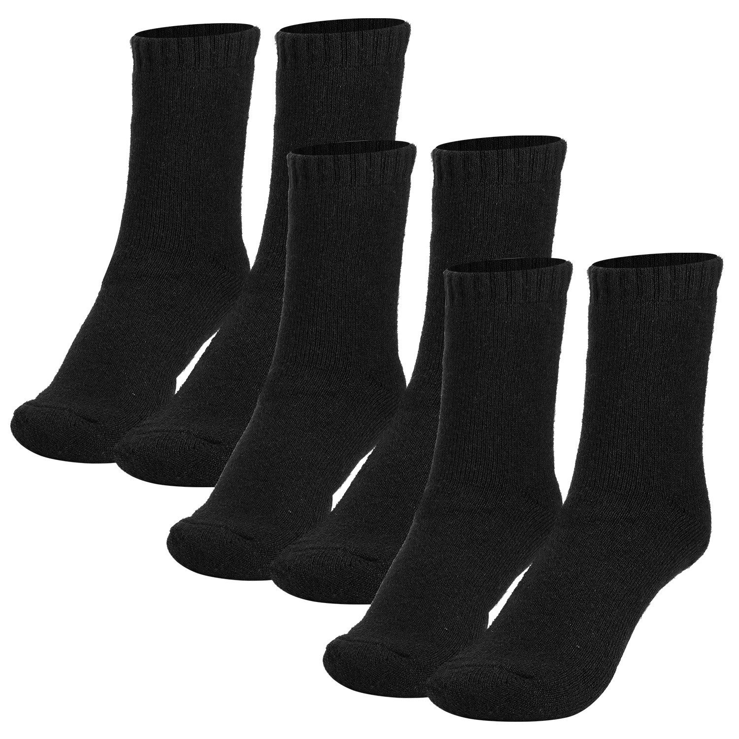 3 Color Options -- 3 Pairs Men Warm Wool Socks Soft Cozy Winter Thermal Socks For Men Thick Heat-Trapping Moisture Wicking Socks Indoor Outdoor - Image 4