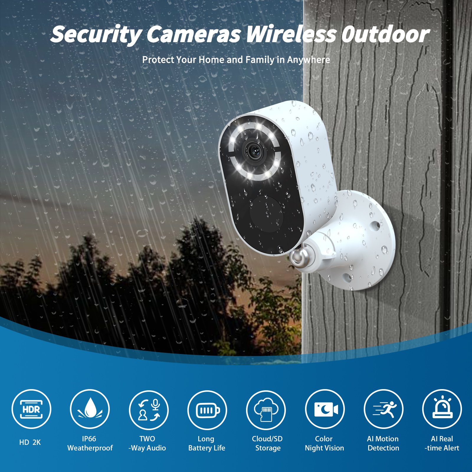 Solar Battery Security Camera Wireless Wifi CCTV Solar Powered Camera Surveill Camera Outdoor - Image 4