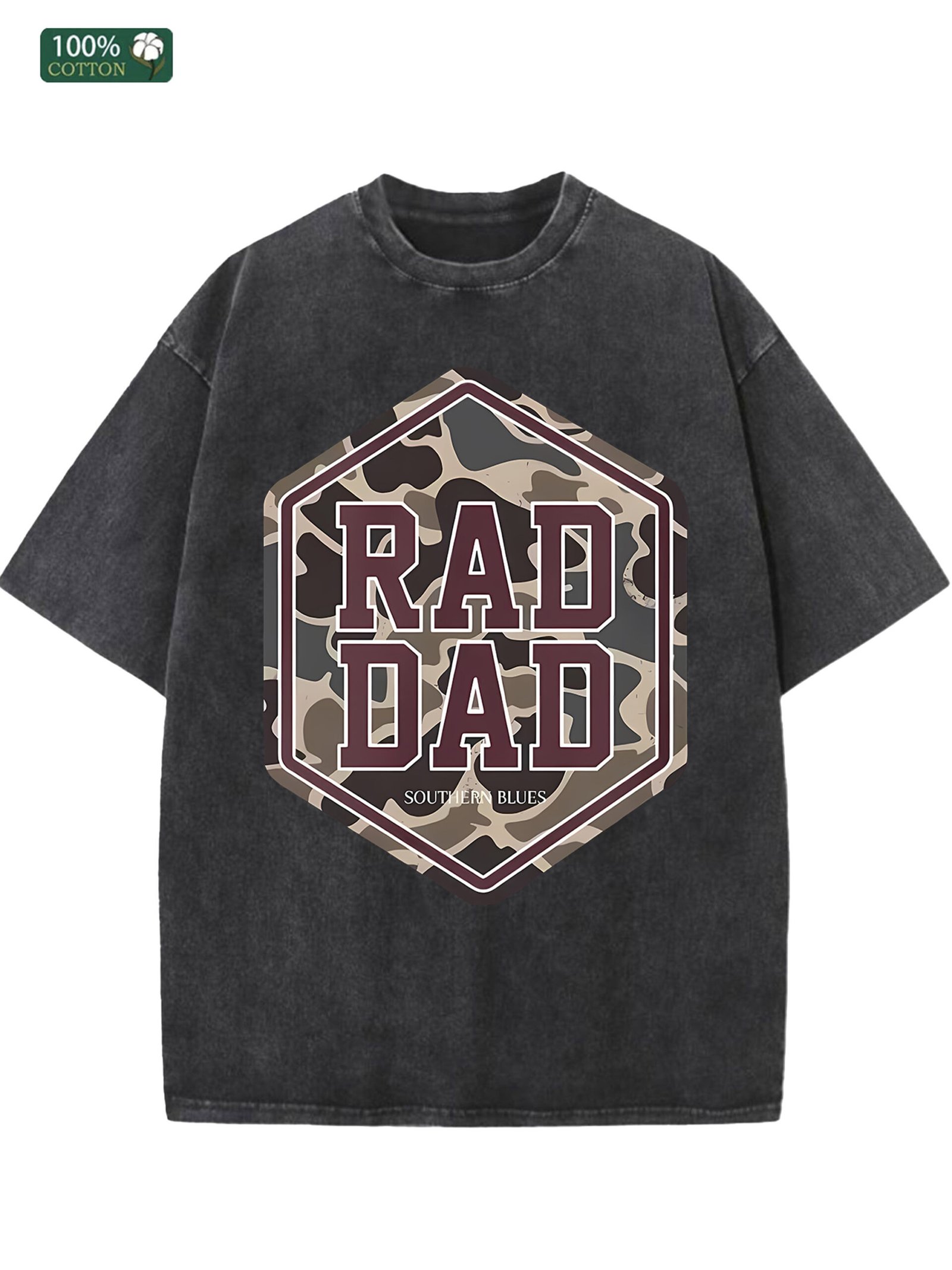 Cotton Men's Washed T Shirt American Casual Ideal Festival Gift - Image 6