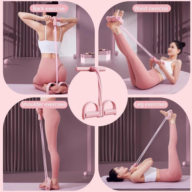 6-Tube Pedal Puller Resistance Rope, Foot Pedal Resistance Band, Yoga Elastic Exercise Bands, Stretching Slimming Training, Strength Exercise, Resistance Workout, Elast Compreh - Image 7
