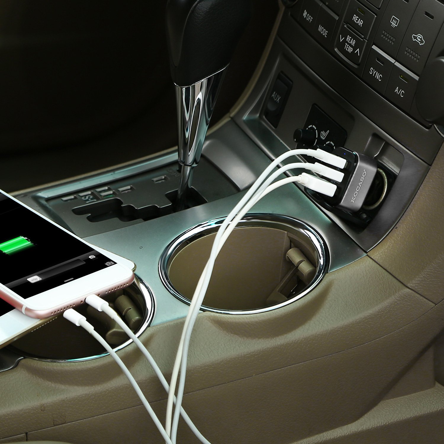 1Pc 3Port USB Car Charger 30W 5.5A For IOS Phone 16 15 14 And More - Image 3
