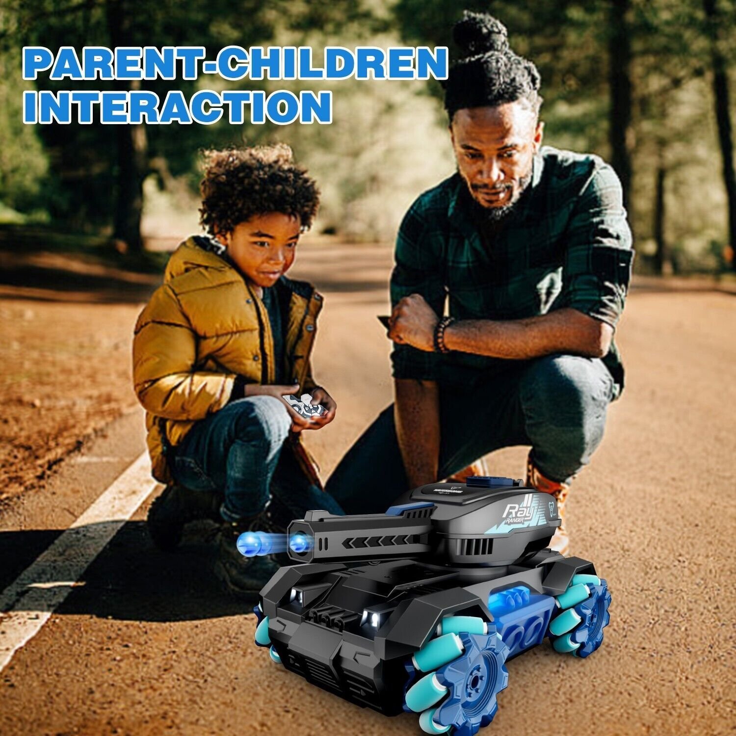 RC Tank Toys Four Wheel Drive Remote Control Car 2.4G Gesture Control Water Bomb - Image 4