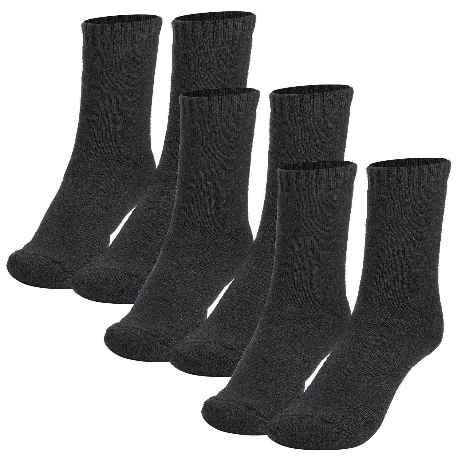 3 Color Options -- 3 Pairs Men Warm Wool Socks Soft Cozy Winter Thermal Socks For Men Thick Heat-Trapping Moisture Wicking Socks Indoor Outdoor - Image 2