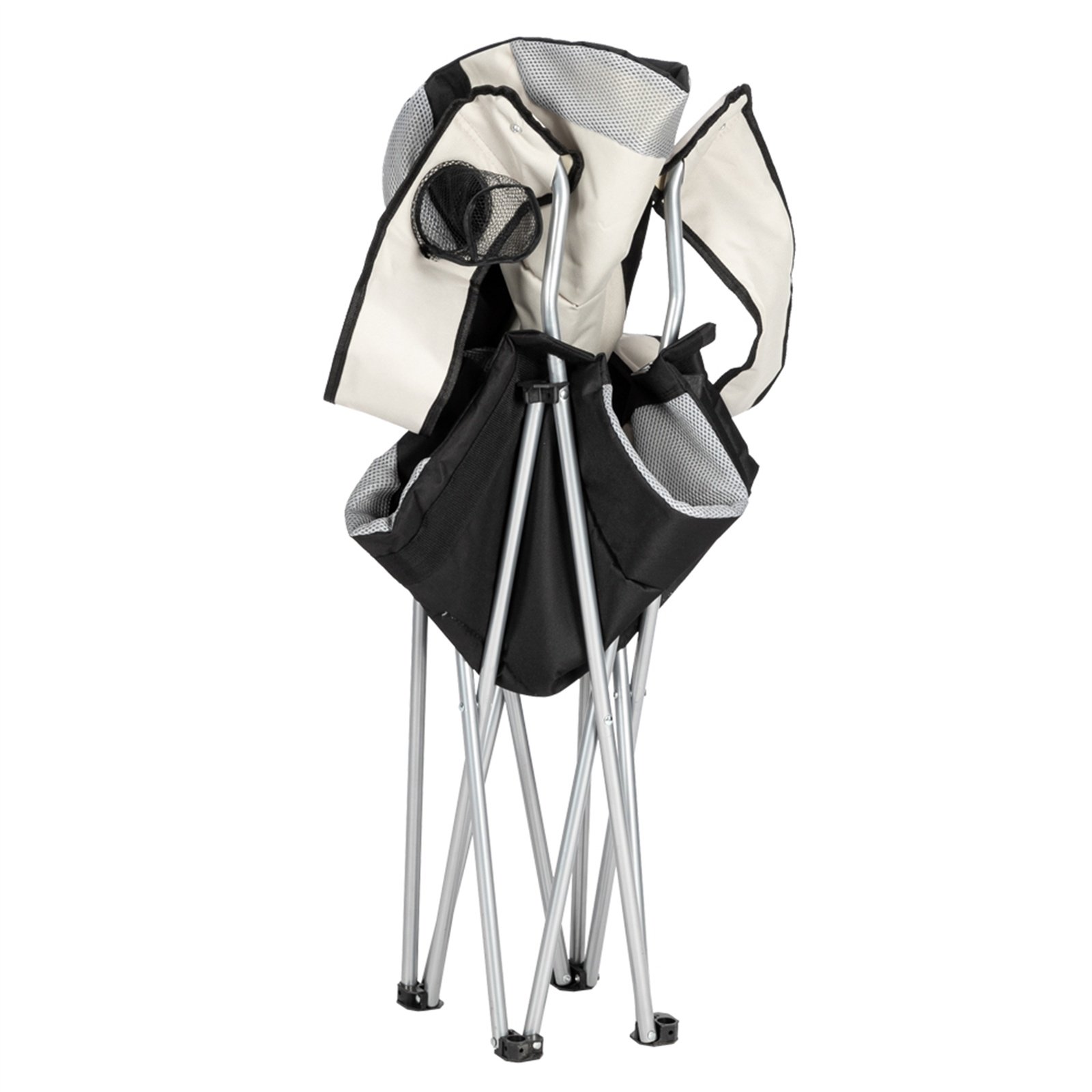 Camping Chair, Grey Iron Frame, Off-white - Image 8