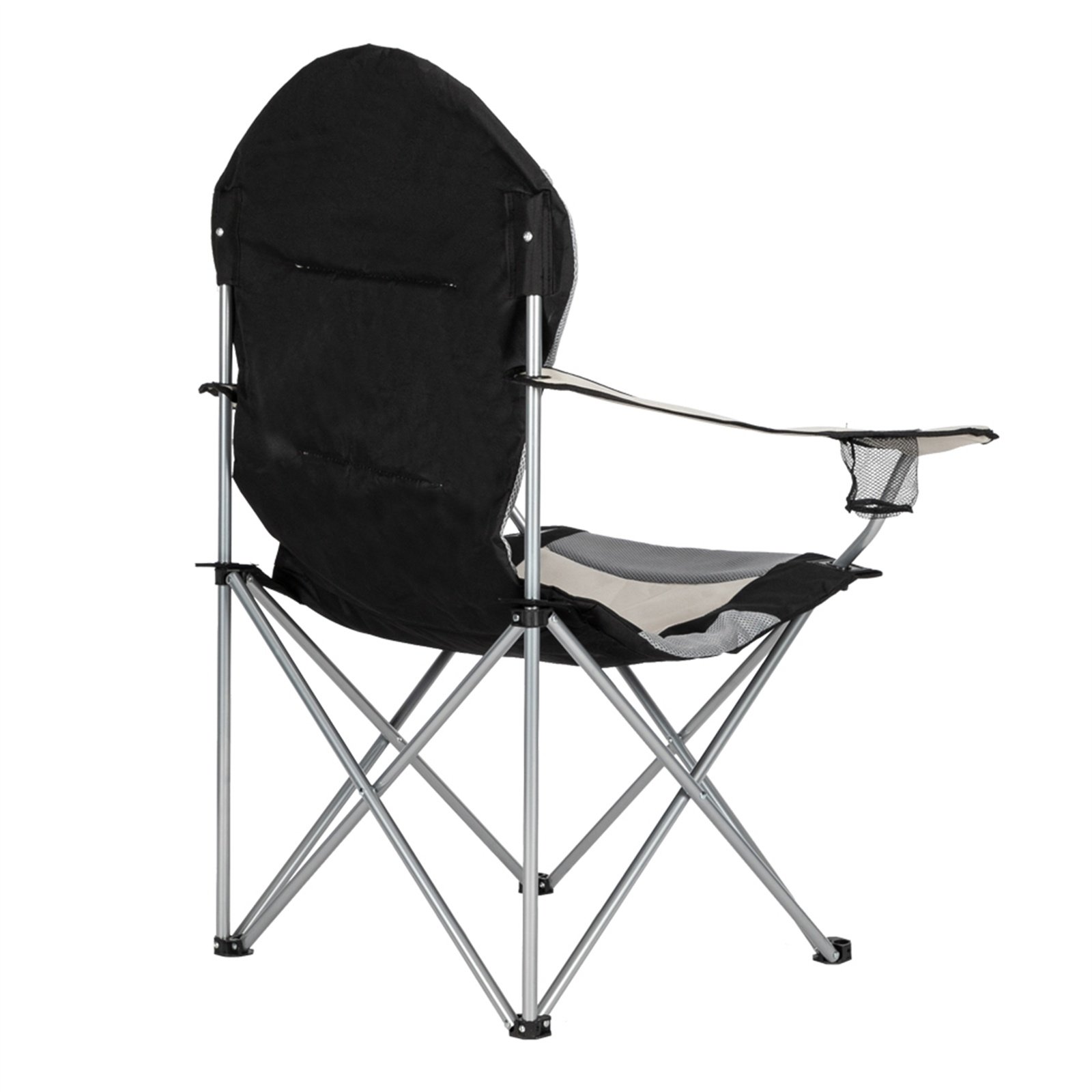 Camping Chair, Grey Iron Frame, Off-white - Image 9