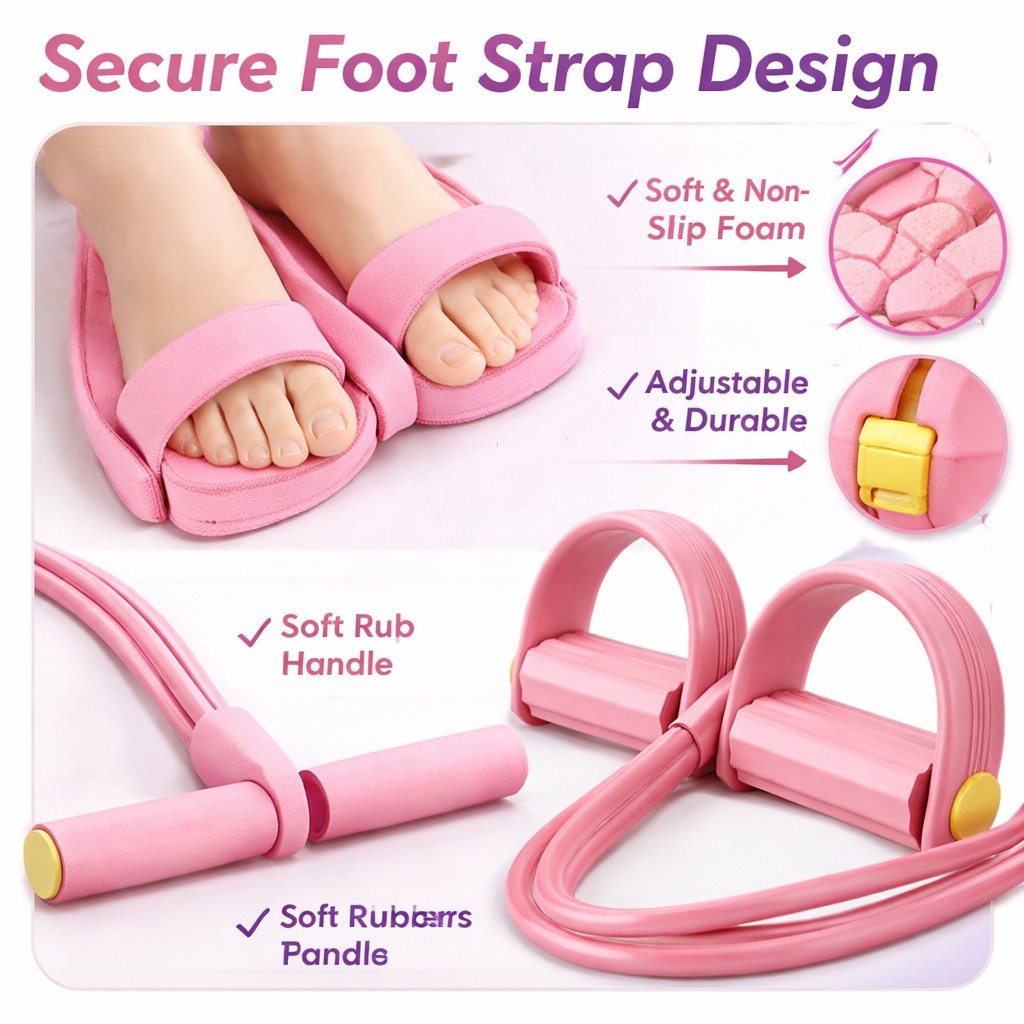 6-Tube Pedal Puller Resistance Rope, Foot Pedal Resistance Band, Yoga Elastic Exercise Bands, Stretching Slimming Training, Strength Exercise, Resistance Workout, Elast Compreh - Image 2