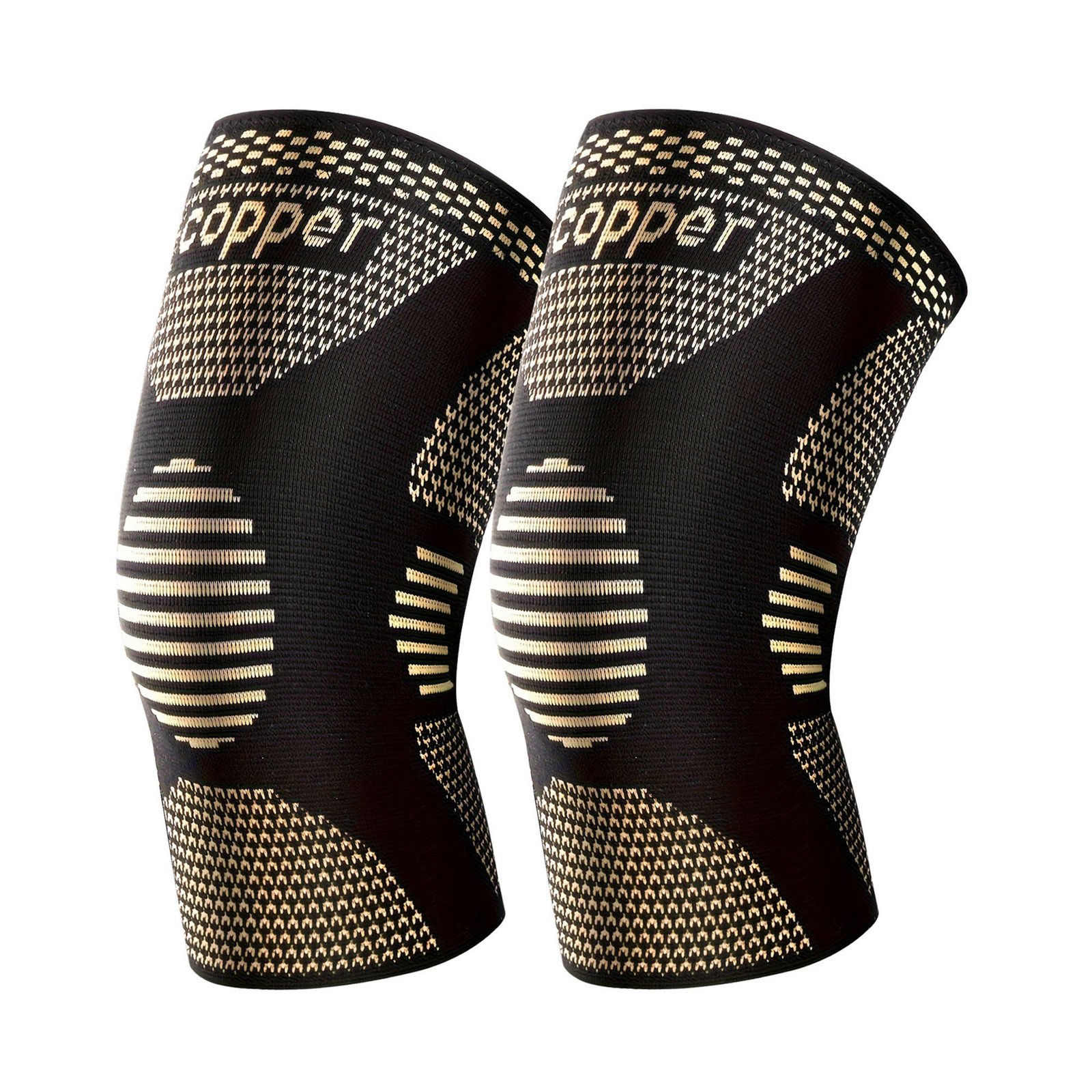 1 Pair Copper Knee Pads Ultimate Shock-Absorbing Gear For Men & Women Superior Knee Support For Sports Yoga Fitness Basketball - Image 2