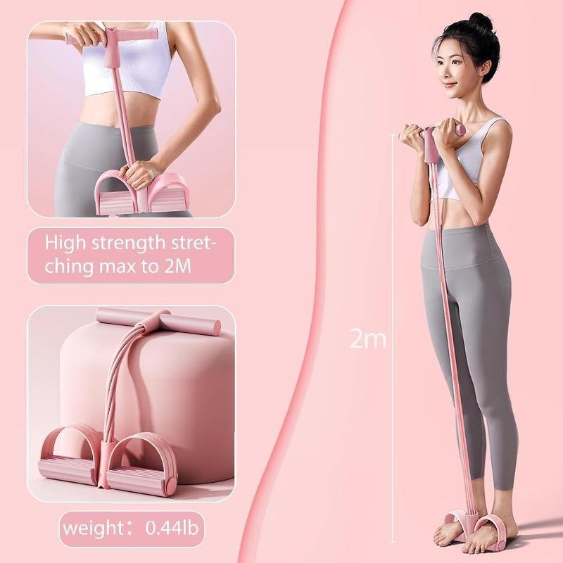 6-Tube Pedal Puller Resistance Rope, Foot Pedal Resistance Band, Yoga Elastic Exercise Bands, Stretching Slimming Training, Strength Exercise, Resistance Workout, Elast Compreh - Image 8